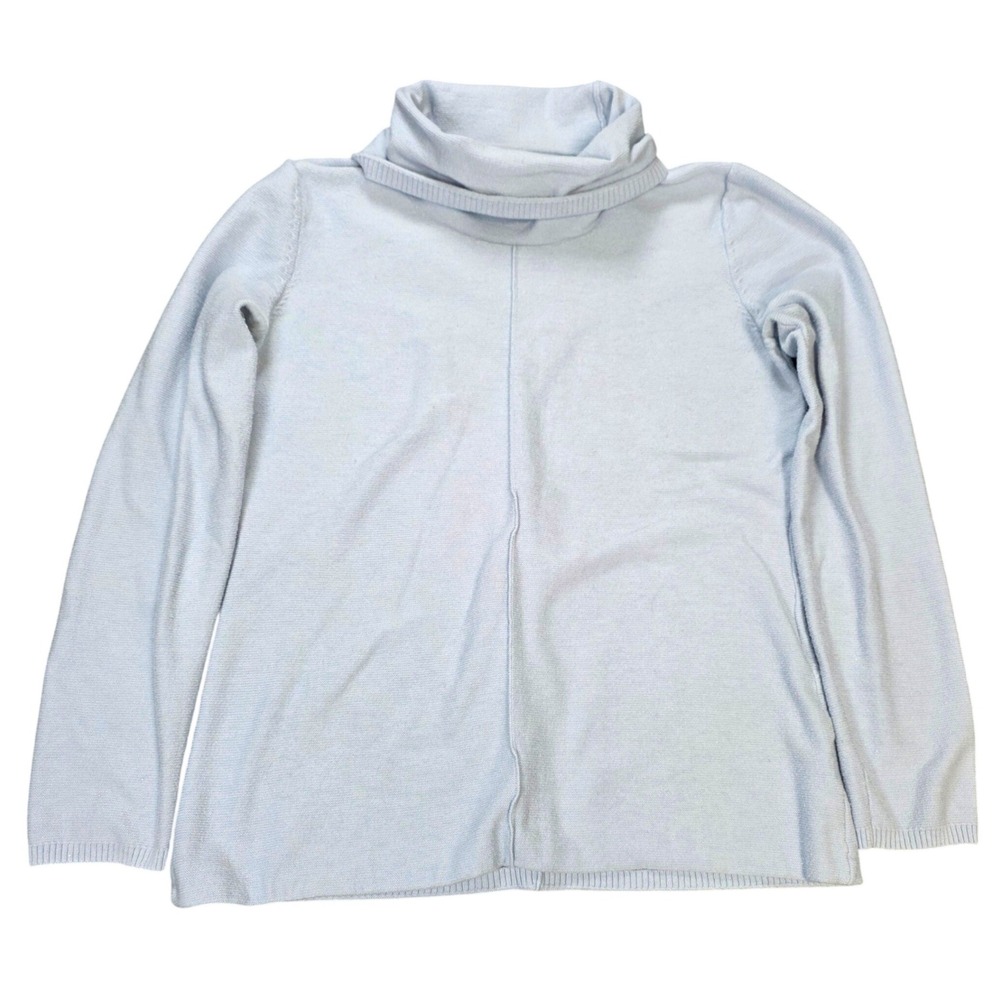 Calvin Klein Jeans Cowl Neck Knit Sweater Women's Size M Light Blue  Center Seam